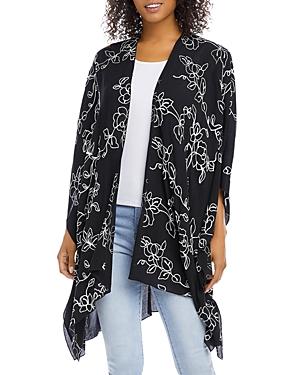 Karen Kane Open Front Floral Print Jacket