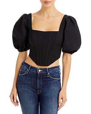 Bardot Eva Puff Sleeve Bustier Top