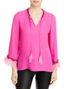 Kobi Halperin Jillian Fringe Cuff Blouse