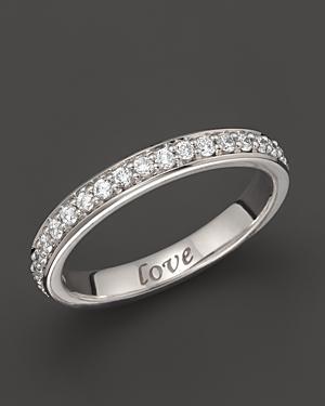 Monica Rich Kosann 18k White Gold Love Posey Ring With Diamonds