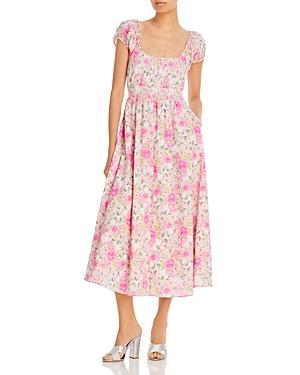 Loveshackfancy Vernon Cotton Floral Print Dress
