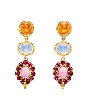 Temple St. Clair 18k Yellow Gold Color Theory Multi-gemstone Drop Earrings