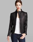 Dkny Jacket - Scuba Quilted Sleeve Leather