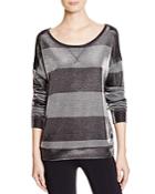 David Lerner Striped Pullover Sweater