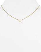 Jennifer Zeuner Lily Mini Wishbone Necklace, 16