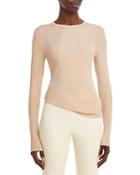 St. John Crewneck Ribbed Top