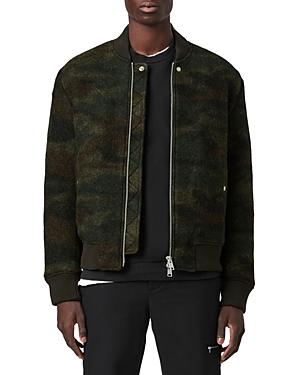Allsaints Bastion Wool Blend Camo Bomber Jacket