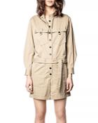 Zadig & Voltaire Cooki Poplin Utility Playsuit