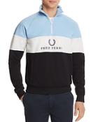 Fred Perry Embroidered Color-block Sweatshirt