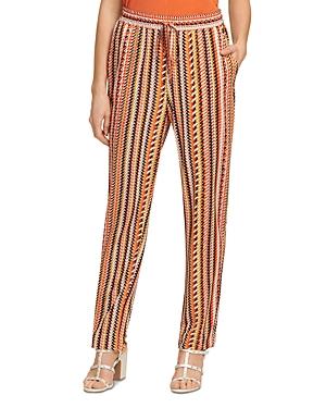 Dkny Printed Pull On Tie Front Pants