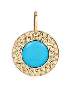 Marina B 18k Yellow Gold Soleil Turquoise Sun Pendant