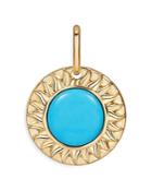 Marina B 18k Yellow Gold Soleil Turquoise Sun Pendant