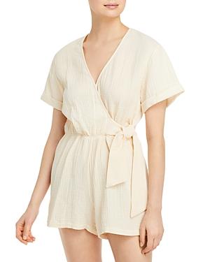 Monrow Gauze Wrap Romper