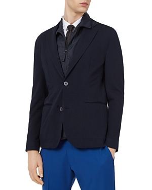 Emporio Armani Seersucker Stripe Slim Fit Blazer