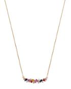 Bloomingdale's Multicolor Sapphire & Diamond Cluster Curve Pendant Necklace In 14k Rose Gold - 100% Exclusive