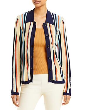Lanvin Striped Collared Cardigan
