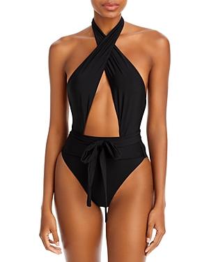 Pq Swim Alex Cutout Halter One Piece Swimsuit