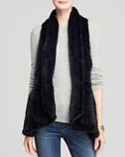 Maximilian Knitted Mink Vest With Knit Back