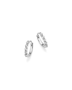 Diamond Mini Hoop Earrings In 14k White Gold, .25 Ct. T.w. - 100% Exclusive