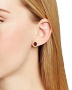 Bloomingdale's Ruby Bezel Set Stud Earrings In 14k Yellow Gold - 100% Excluisve