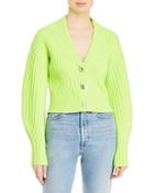 David Koma Oversized Ribbed Cardigan