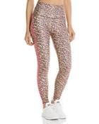 Wear It To Heart Side Stripe Leopard Print Leggings