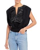 3.1 Phillip Lim Sleeveless French Terry Top With Ruffle Detail