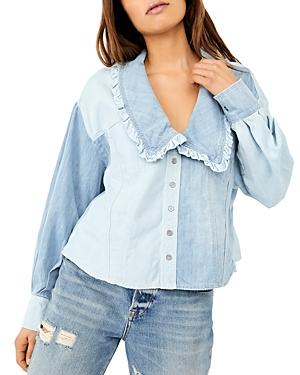 Free People Daisy Denim Button Down Shirt