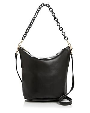 Street Level Leather Hobo With Chain Handle