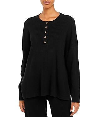 Aqua Ribbed Henley Knit Top - 100% Exclusive