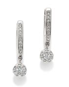 Bloomingdale's Diamond Drop Huggie Earrings In 14k White Gold, 0.35 Ct. T.w. - 100% Exclusive