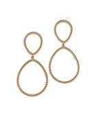 14k Yellow Gold Double Pear Shape Twist Drop Earrings - 100% Exclusive