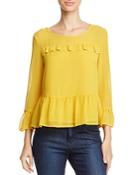 Cupcakes And Cashmere Katlyn Ruffled Bell Sleeve Top