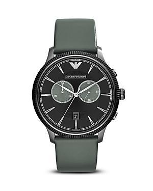 Emporio Armani 3-hand Chronograph Leather Strap Watch, 43mm