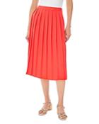Misook Pleated Woven A-line Skirt