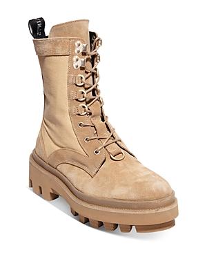 Allsaints Women's Beth Mixed Media Lace Up Boots