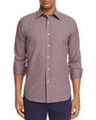 Canali Micro Check Regular Fit Button-down Shirt