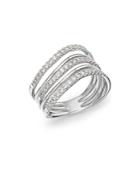 Bloomingdale's Diamond Multi-row Ring In 14k White Gold 0.50 Ct. T.w. - 100% Exclusive