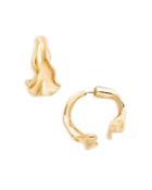 Aqua Squiggle Front-back Earrings