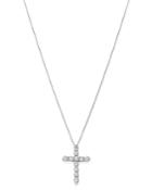 Bloomingdale's Diamond Cross Pendant Necklace In 14k White Gold, 16-18 - 100% Exclusive