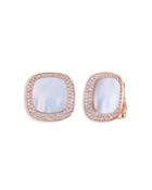 Roberto Coin 18k Rose Gold Carnaby Street Mother Of Pearl & Diamond Pave Statement Earrings