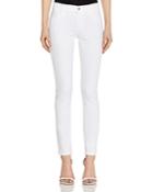 James Jeans Faux Pocket Skinny Jeans In Frost White