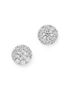 Bloomingdale's Cluster Diamond Stud Earrings In 14k White Gold, 0.90 Ct. T.w. - 100% Exclusive