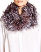 Adrienne Landau Knit Fox Fur Scarf