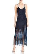Haute Hippie Making Time Embroidered Fringed Silk Midi Dress