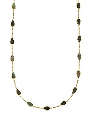 Ippolita 18k Yellow Gold Polished Rock Candy Black Shell Mini Pear Station Necklace, 18