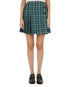 The Kooples Pleated Plaid Mini Skirt