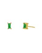 Rachel Reid 14k Yellow Gold Emerald Stud Earrings