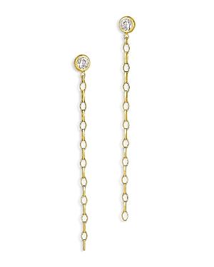 Sterling Forever Chain Dangle Stud Earrings