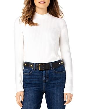 Liverpool Los Angeles Ribbed Mock Neck Top